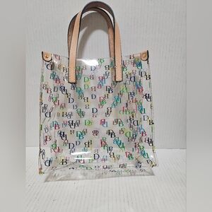 Dooney & Bourke Clear It Lunch Bag w Colorful Mini DBs Small Tote Colorful